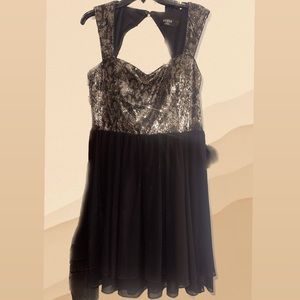 Black and gold dress